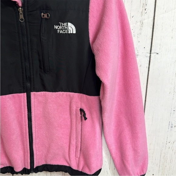 The North Face Fleece Zip Up Jacket Pink Black Size XS - Picture 6 of 8